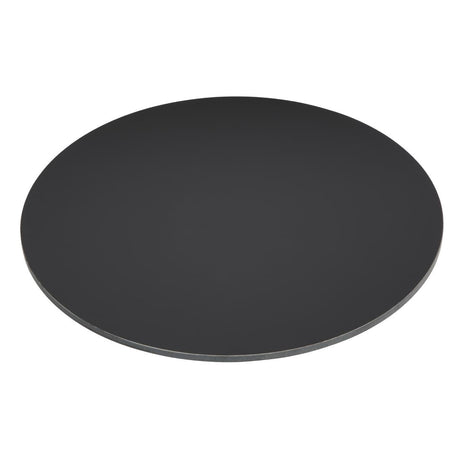 Bolero Matte Black Round Outdoor Table Top 600mm - FU531 Solid Colour Table Tops Bolero   