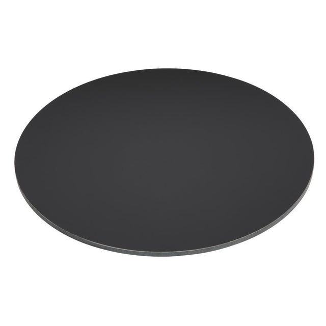 Bolero Matte Black Round Outdoor Table Top 600mm - FU531 Solid Colour Table Tops Bolero   