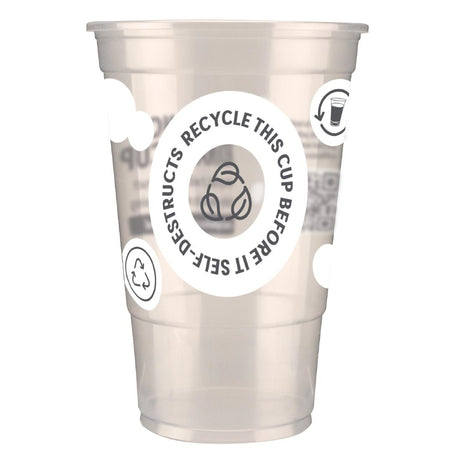 eGreen Printed TWOinONE Flexy Pint Glass CE Marked to Brim (Pack of of 1000) - FU895 Disposable Glasses eGreen   