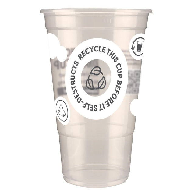 eGreen Printed TWOinONE Flexy Pint Glass CE Marked to Line (Pack of of 1000) - FU896 Disposable Glasses eGreen   