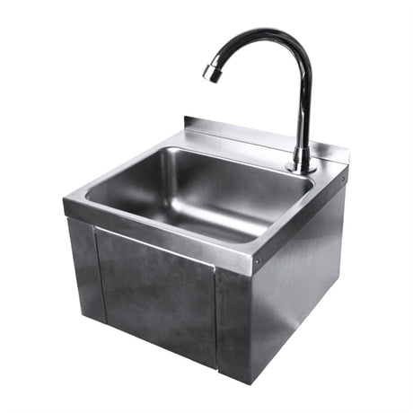 Oxford Hardware Stainless Steel Square Knee Operated Hand Wash Basin - FW857  Hydroniks   