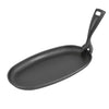 Olympia Cast-Iron Oval Sizzler Platter 240x140mm - GG133 Cast Iron Cookware Olympia