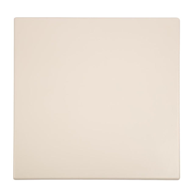 Bolero Pre-drilled Square Table Top White 600mm - GG637 Solid Colour Table Tops Bolero   