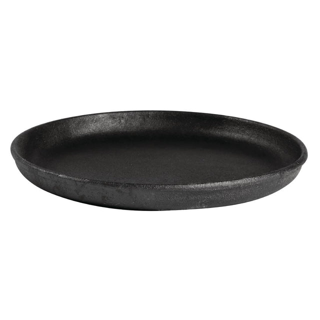 Olympia Round Cast Iron Sizzle Platter 220mm - GJ556 Cast Iron Cookware Olympia