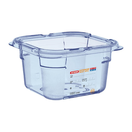 Araven ABS Food Storage Container Blue GN 1/6 100mm - GP571  Araven   