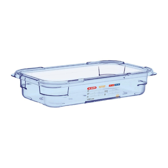 Araven ABS Food Storage Container Blue GN 1/3 65mm - GP578  Araven   