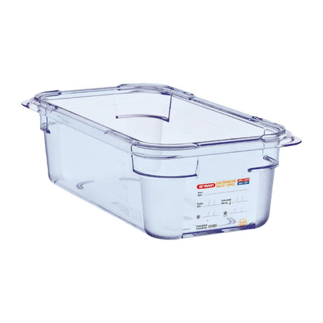 Araven ABS Food Storage Container Blue GN 1/3 100mm - GP579  Araven   