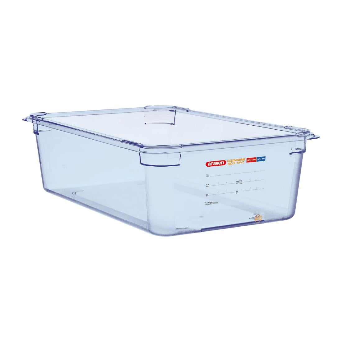 Araven ABS Food Storage Container Blue GN 1/1 150mm - GP590  Araven   