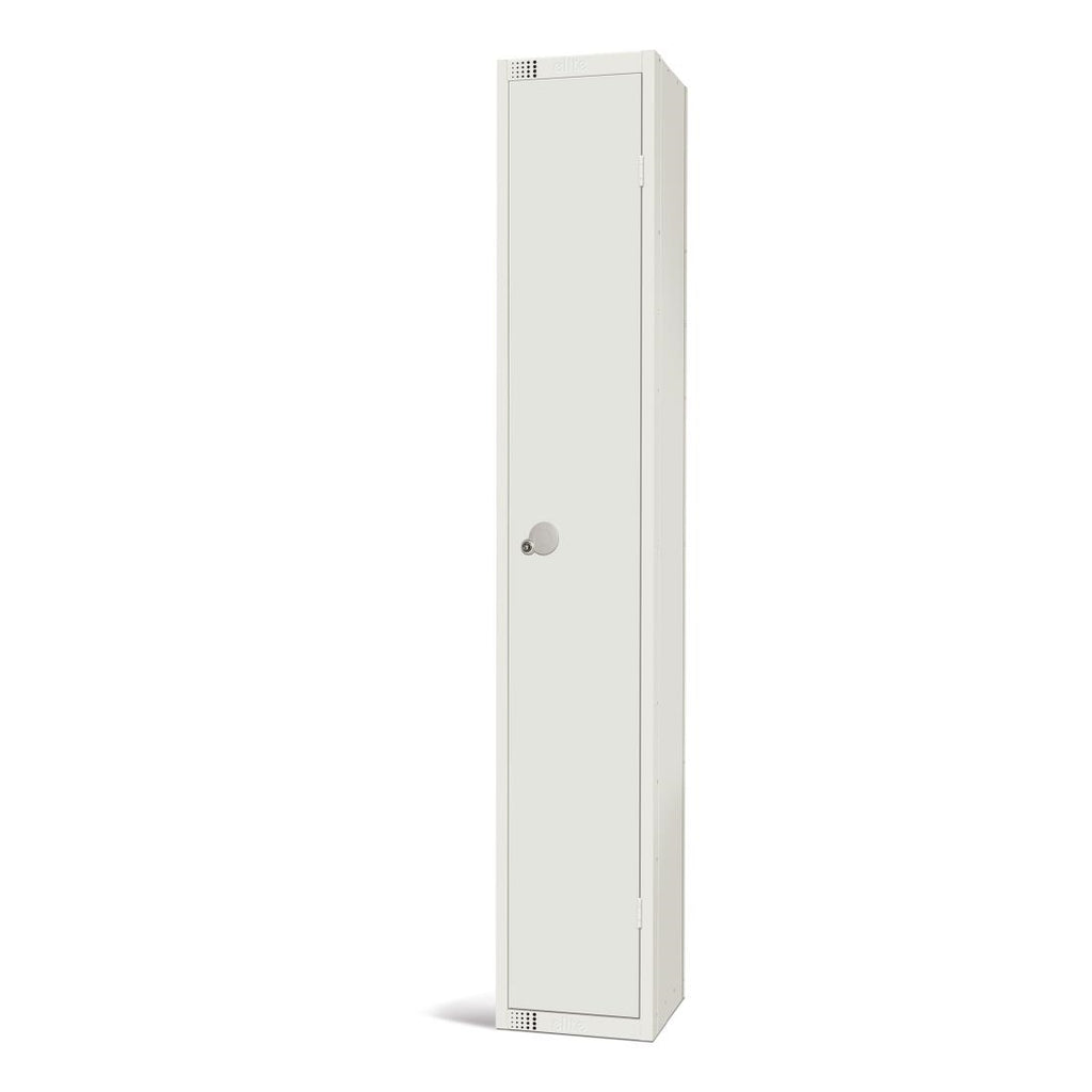 Elite Single Door Padlock Locker White - GR309-P Steel Lockers 450mm Deep Elite Lockers   