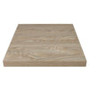 Bolero Pre-drilled Square Tabletop Antique Natural 600mm - GR325 Wood Effect Table Tops Bolero   