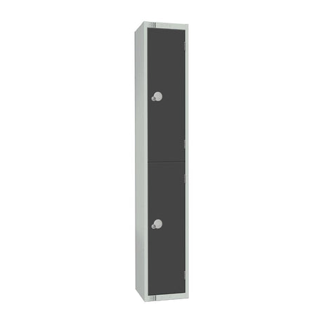 Elite Double Door Camlock Locker Graphite Grey - GR678-C Steel Lockers 300mm Deep Elite Lockers   