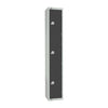 Elite Three Door Padlock Locker Graphite Grey - GR679-P Steel Lockers 300mm Deep Elite Lockers   