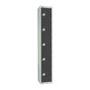 Elite Five Door Camlock Locker Graphite Grey - GR681-C Steel Lockers 300mm Deep Elite Lockers   