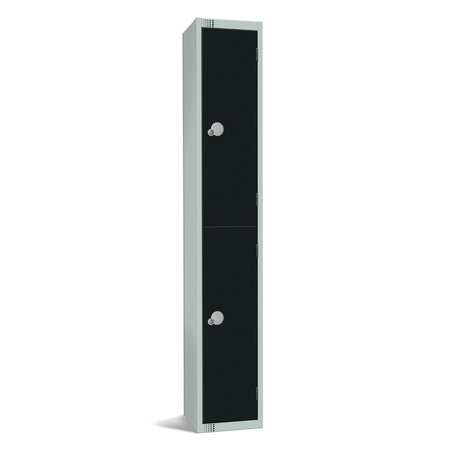 Elite Double Door Padlock Locker Black - GR685-P Steel Lockers 450mm Deep Elite Lockers   