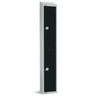 Elite Double Door Padlock Locker with Sloping Top Black - GR685-PS Steel Lockers 450mm Deep Elite Lockers   