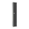 Elite Single Door Padlock Locker Graphite Grey - GR691-P Steel Lockers 450mm Deep Elite Lockers   