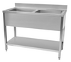 Hamoki Stainless Steel Double Bowl Midi Pot Wash Sink 1200mm Wide - 231049 Pot Wash Sinks Hamoki   