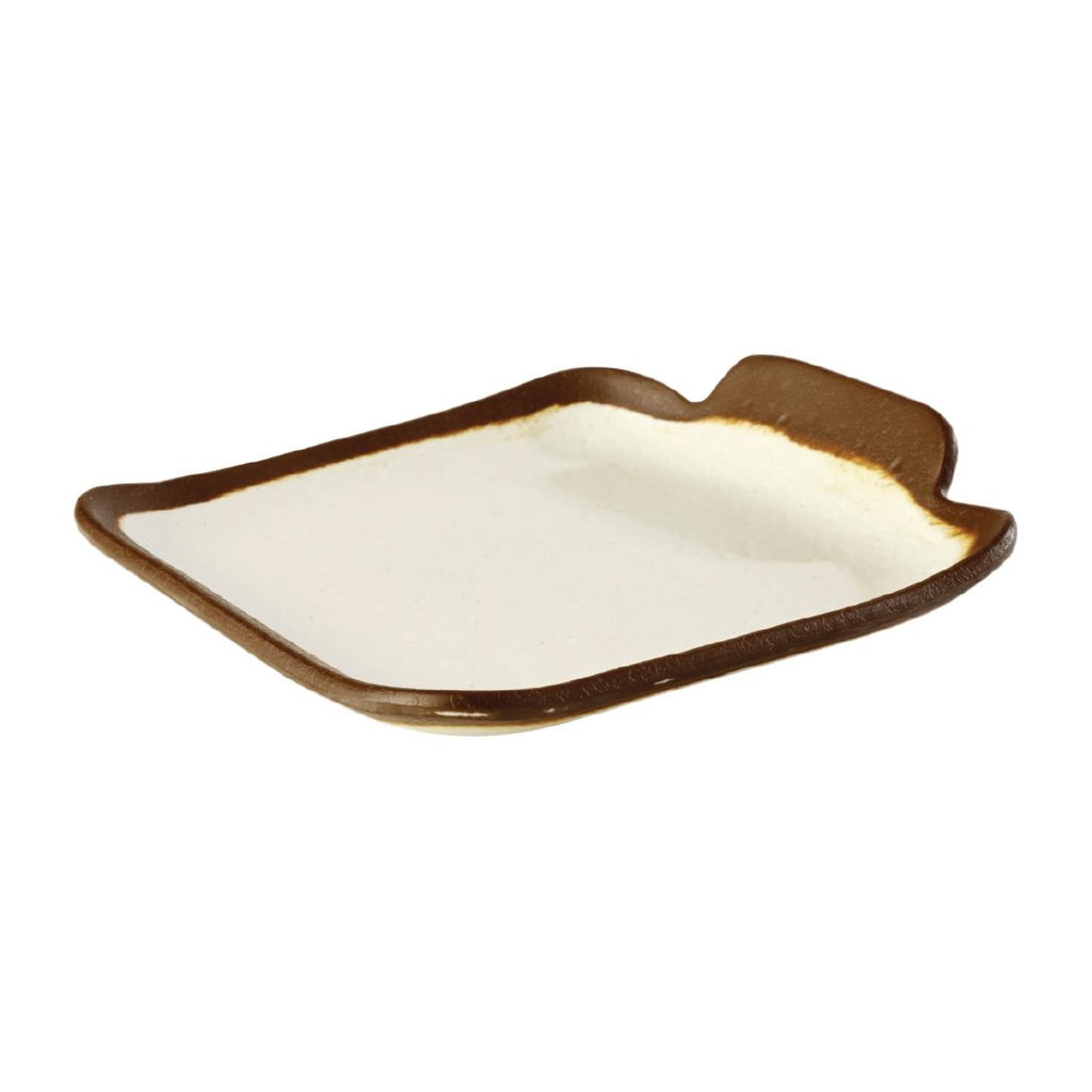 APS Crocker Square Platter Cream 140mm - HC723 Melamine and Polycarbonate APS   