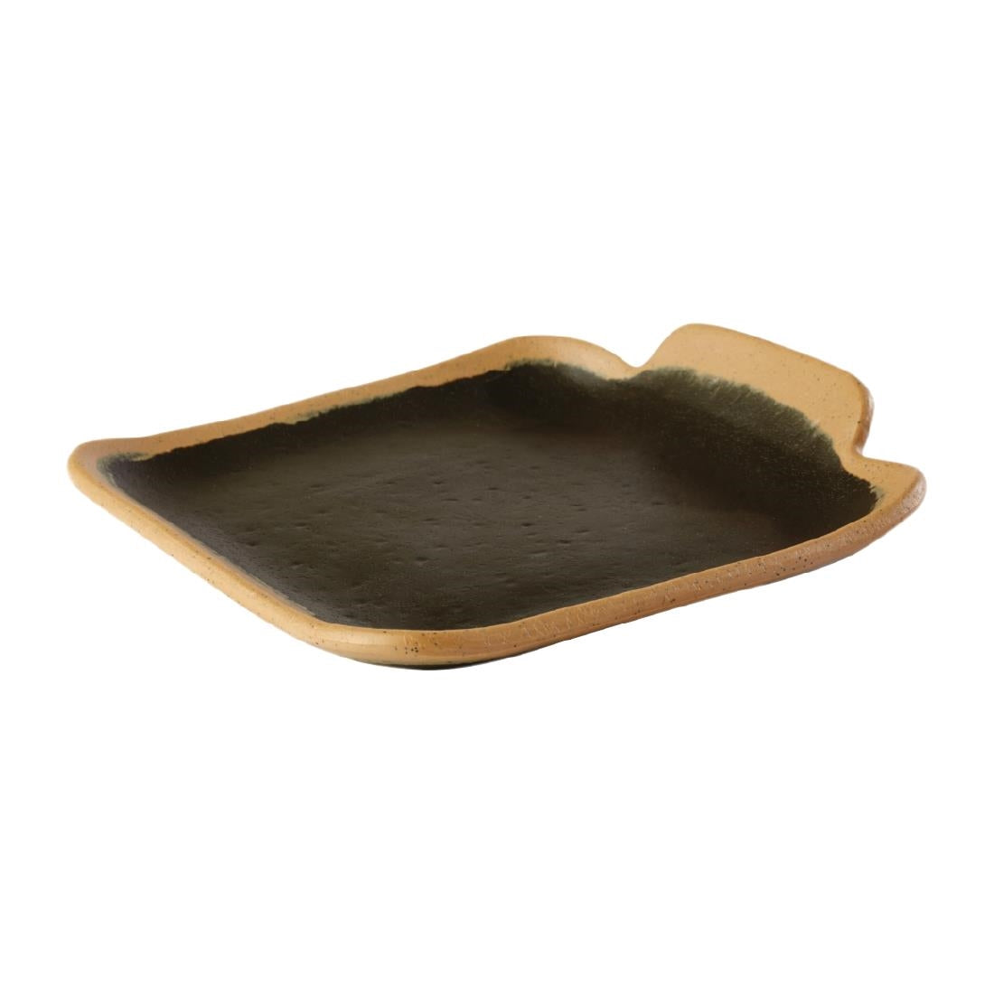 APS Crocker Square Platter Brown 140mm - HC724 Melamine and Polycarbonate APS   