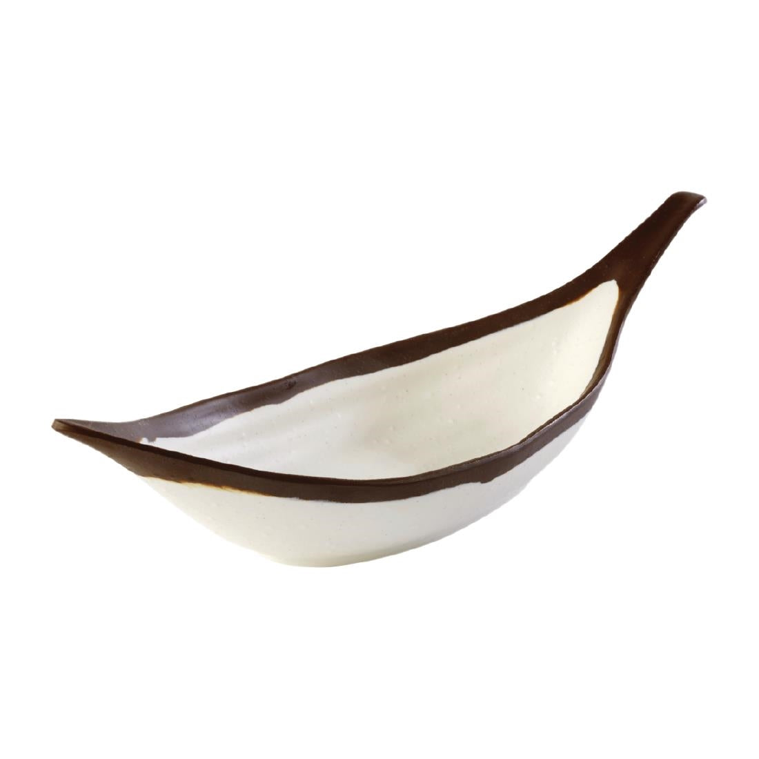 APS Crocker Leaf Bowl Cream. 305mm length - HC733 Bowls APS