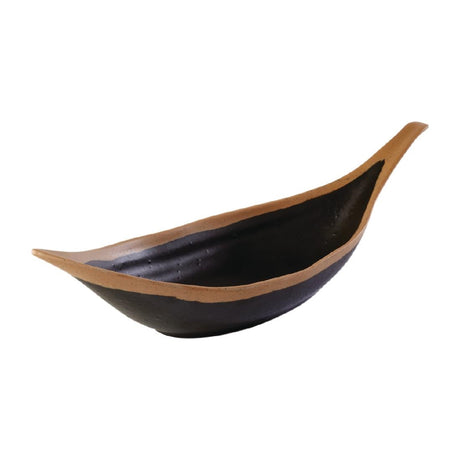 APS Crocker Leaf Bowl Brown. 305mm length - HC734 Bowls APS