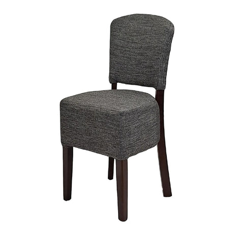 Hanoi Dining Chair In Dark Walnut with Shetland Smoke Seatpad (Pack of 2) - HP758 All Chairs Everyday   