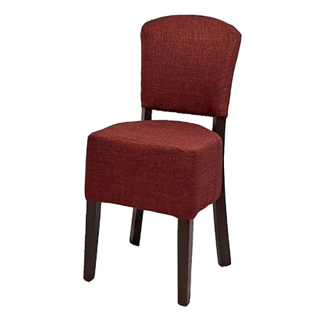 Hanoi Dining Chair In Dark Walnut with Shetland Scarlet Seatpad (Pack of 2) - HP759 All Chairs Everyday   