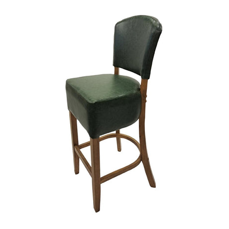 Hanoi Bar Chair in Weathered Oak with Bison Cedar Vinyl - HP783 All Stools Everyday   