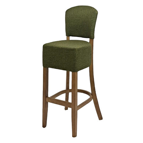 Hanoi Bar Chair in Weathered Oak with Shetland Forest Seatpad - HP785 All Stools Everyday   