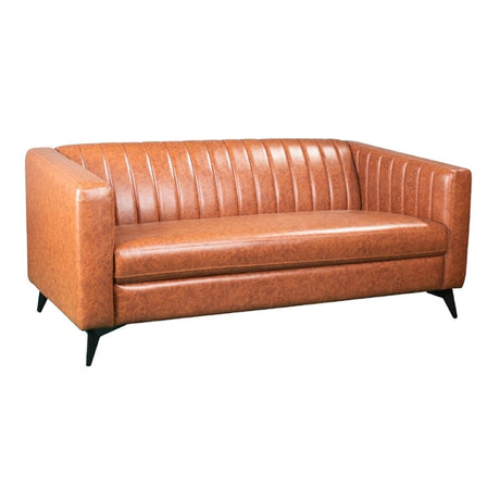 Capri 2 Seat Sofa in Bison Tan Vinyl - HP795 Sofas Everyday   