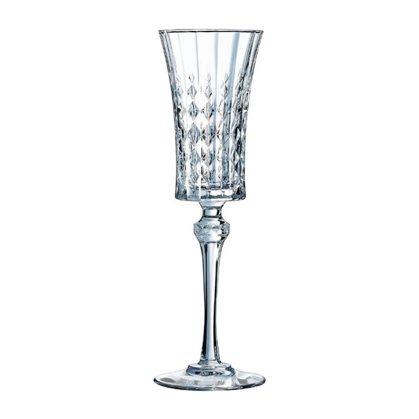 Cristal d'Arques Lady Diamond Flutes 150ml (Pack of 8) - HY876 Champagne Glasses Cristal d'Arques   