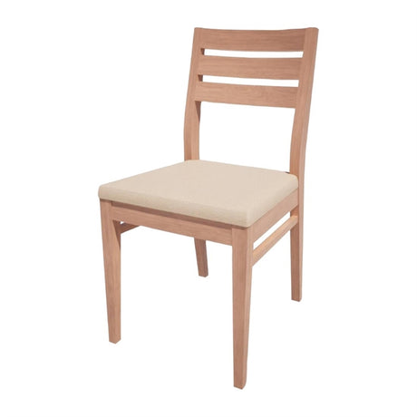 Bolero Bespoke Marty A Side Chair in Cream/Beech - HS350 All Chairs Bolero Bespoke   