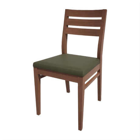 Bolero Bespoke Marty A Side Chair in Olive/Walnut - HS357 All Chairs Bolero Bespoke   