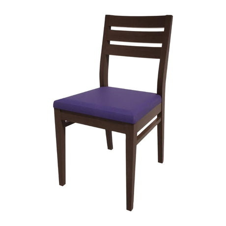 Bolero Bespoke Marty A Side Chair in Blue/Wenge - HS368 All Chairs Bolero Bespoke   