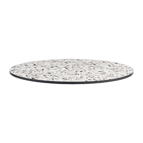 Extrema Round Mixed Terrazzo Table Top 600mm - HS686 Stone Effect Table Tops Everyday   