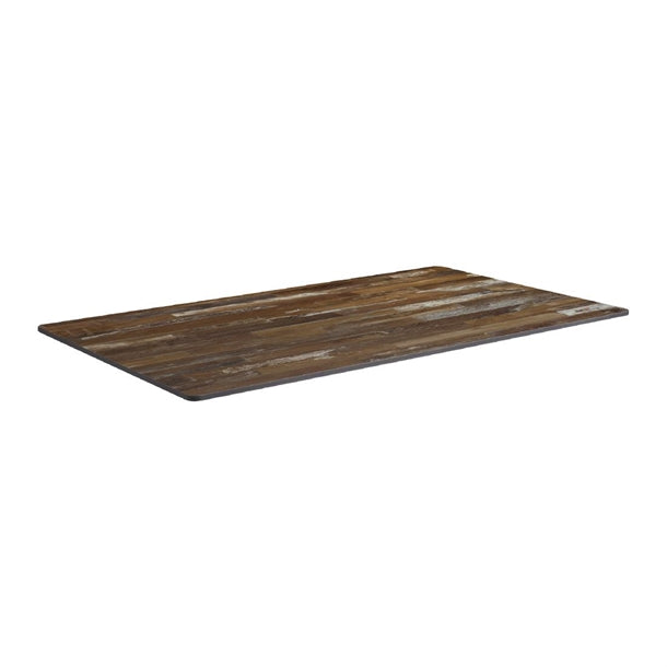 Extrema Rectangular Planked Vintage Wood Table Top 1190x690mm - HS693 Wood Effect Table Tops Everyday   