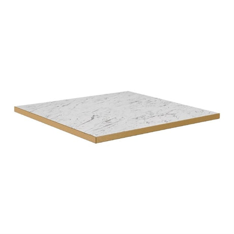 Omega Square Laminate Table Top White Carrara Marble 700x700mm - HS763 Stone Effect Table Tops Everyday   