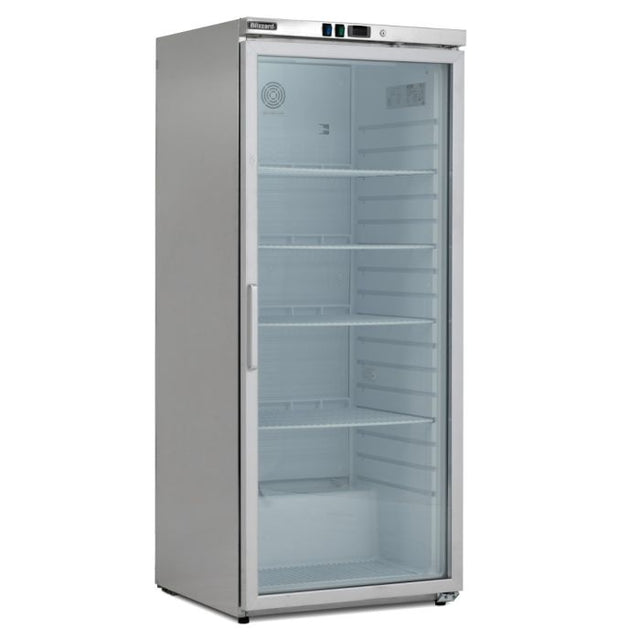 Blizzard Single Glass Door Stainless Steel Upright Refrigerator - HSG60 Refrigeration Uprights - Single Door Blizzard   