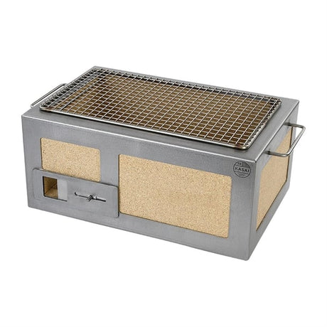 Kasai Little Konro Hibachi Grill with Stainless Steel Frame For 2 - 4 People - HW413 Konro Hibachi Grills Kasai   