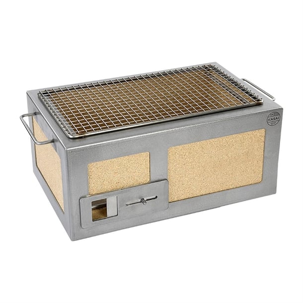 Kasai Little Konro Hibachi Grill with Stainless Steel Frame For 2 - 4 People - HW413 Konro Hibachi Grills Kasai   