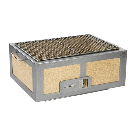 Kasai Medium Wide Konro Hibachi Grill with Stainless Steel Frame For 4 - 8 People - HW414 Konro Hibachi Grills Kasai   