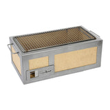 Kasai Medium Long Konro Hibachi Grill with Stainless Steel Frame For 4 - 8 People - HW415 Konro Hibachi Grills Kasai   