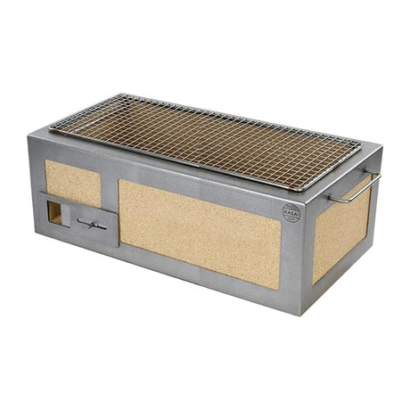 Kasai Medium Long Konro Hibachi Grill with Stainless Steel Frame For 4 - 8 People - HW415 Konro Hibachi Grills Kasai   