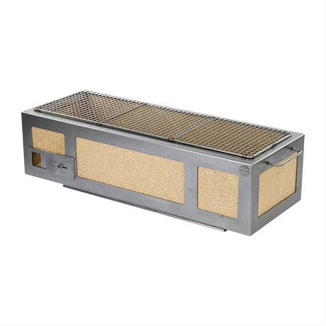 Kasai Medium Wide Konro Hibachi Grill with Stainless Steel Frame For 8 - 12 People - HW416 Konro Hibachi Grills Kasai   