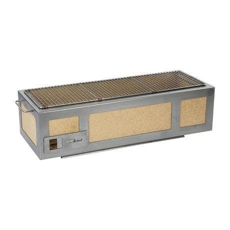 Kasai Medium Wide Konro Hibachi Grill with Stainless Steel Frame For 8 - 12 People - HW416 Konro Hibachi Grills Kasai   