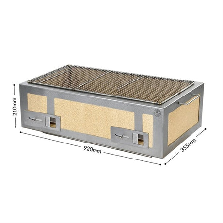 Kasai XL Konro Hibachi Grill with Stainless Steel Frame For 8 - 10 People - HW417 Konro Hibachi Grills Kasai   