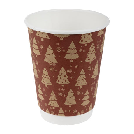 Fiesta Recyclable Christmas Hot Cup Double Wall 12oz (Pack of 500) - HX282 Disposable Cups Fiesta Recyclable   