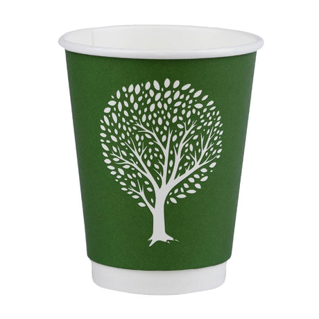 Vegware Green Tree Double Wall Hot Cups 8oz 79-Series (Pack of 500) - HX486 Disposable Cups Vegware   