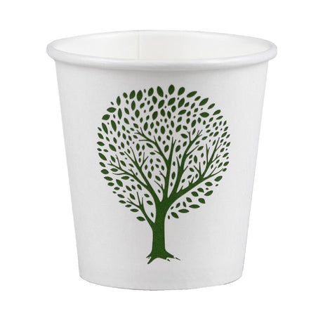 Vegware Green Tree White Hot Cups 4oz 62-Series (Pack of 1000) - HX488 Disposable Cups Vegware   