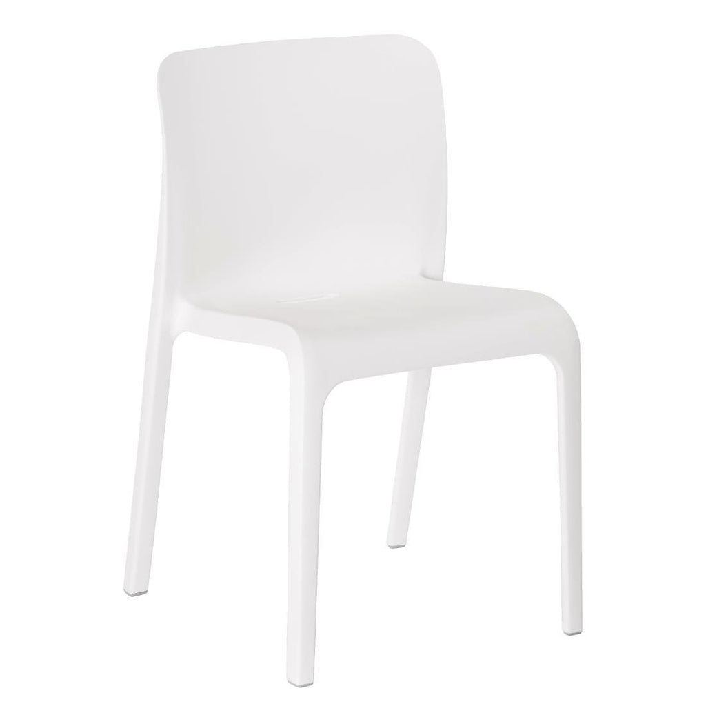 Origin POP Chair Traffic White 480x500x790mm (Pack of 2) - HX760 Plastic Chairs Origin   